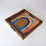 Aberto Design REF056 Bandeja de Madera Maciza con Impresión UV, 35x35x4 cm
